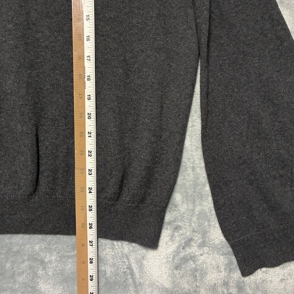 BONOBOS Cashmere Blend Dark Gray V Neck Slim Fit Sweater Knit Top Size Men's L - Picture 7 of 7